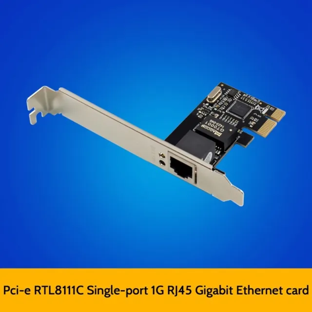 Scheda Gigabit server PCIE X1 RJ45 RTL8111C porta singola 1000M adattatore Ethernet U1L6