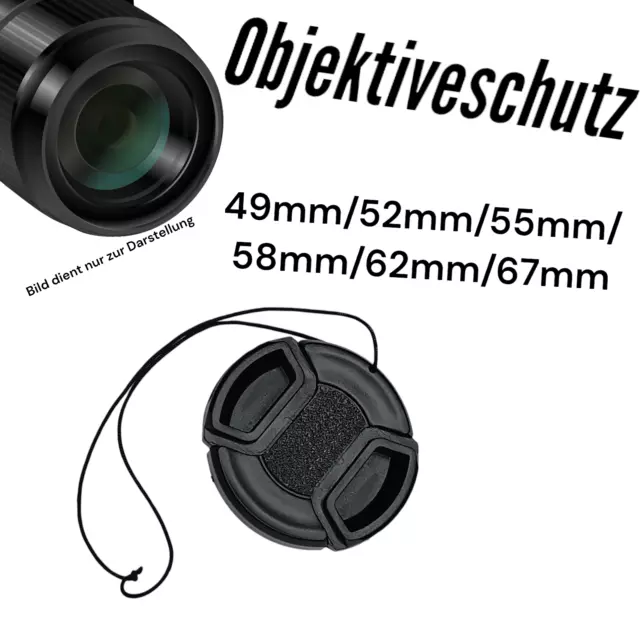 Objektivschutz Kamera Objektivdeckel Innengriff Kunststoff Objektivkappe