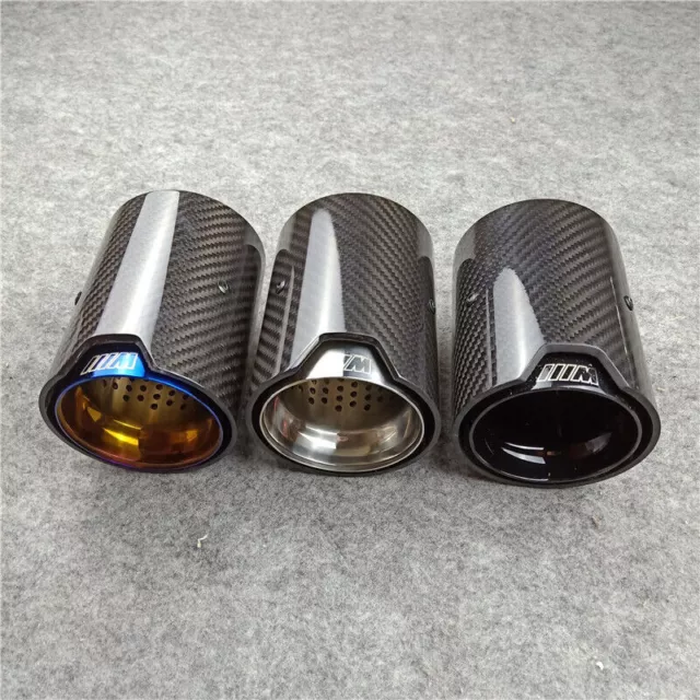 Real Carbon Fiber Exhaust Pipe Muffler tip For BMW M Performance exhaust pipe