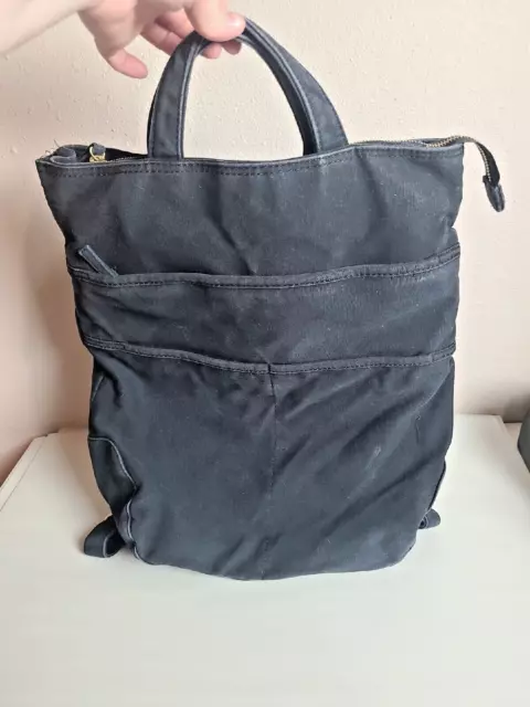Martha Stewart Office Black Convertible Tote Bag Laptop Travel Bag Backpack