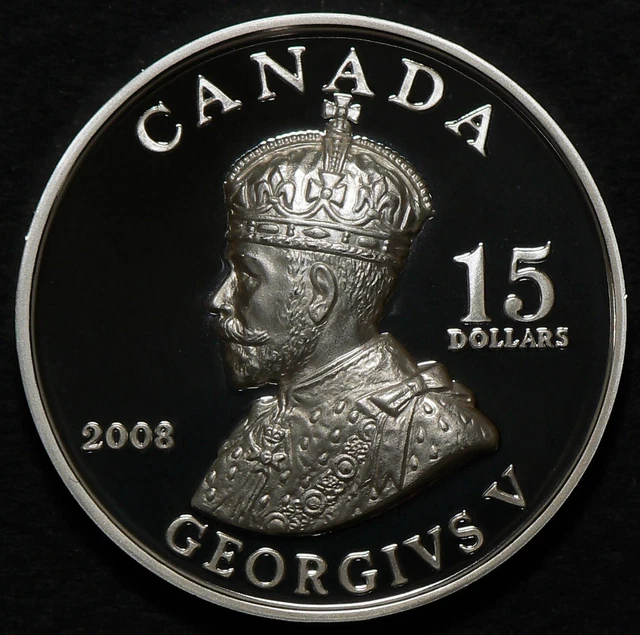 2008 Canada $15 Vignettes of Royalty King George V Silver Proof #19612