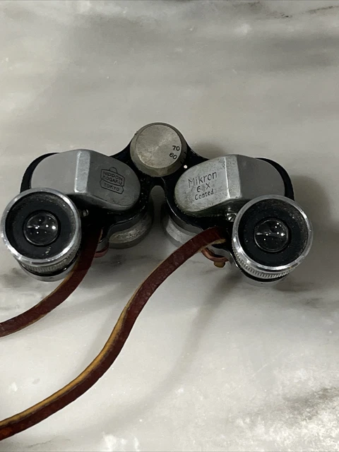 Great Vintage Nippon Kogaku Tokyo Mikron 6X Binoculars with Leather strap