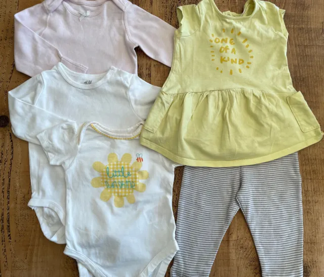 Baby Girl 3-6 months Bundle H&M Next Mothercare M&S Dress Bodysuits Leggings