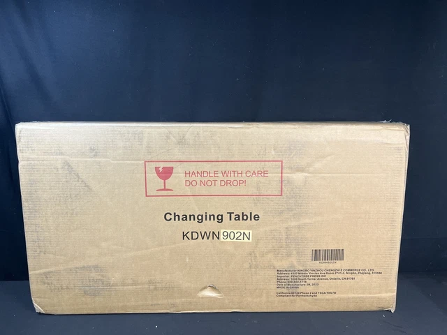 Fizzeey KDWN902N Baby Changing Table w/ 3 Baskets Gray New Open Box