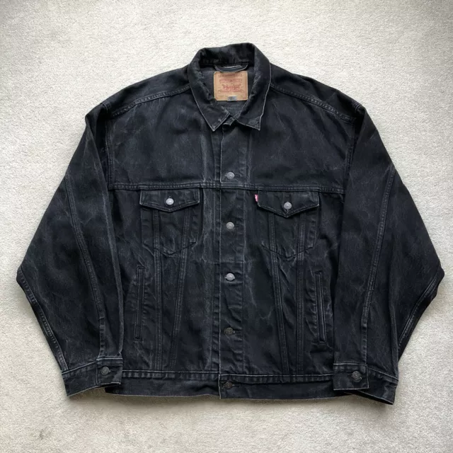 Levi’s Vintage 90s Men’s 70507 Denim Trucker Jacket Black Size 2XL