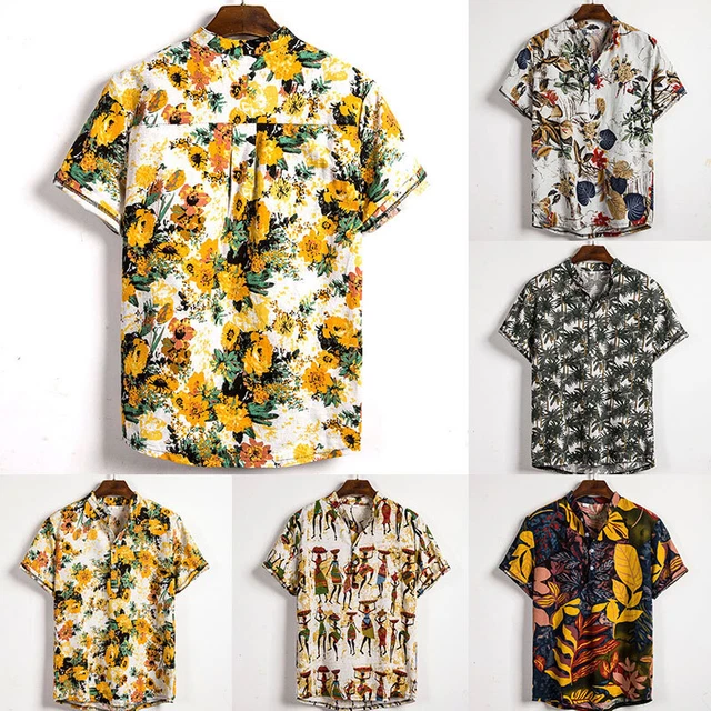 Tomwell Ensemble Survêtement Hawaiian Imprimé Homme - T-Shirt Manches Courtes Et Shorts 2 Pièces Été