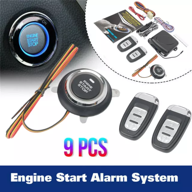 Keyless Entry Engine Start Alarm System Push Button Remote Starter Stop Car SUV 2
