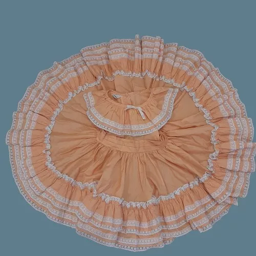Vtg MiniWorld FULL CIRCLE Sz 4 Girls' Toddler Dress - Lace Ruffle Party Pageant