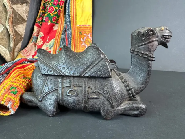Old Middle Eastern Carved Ebony Camel …beautiful collection and display piece