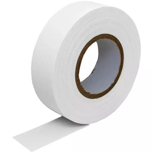 5x 20m PVC ruban isolant 19mm Bande adhésive Blanc ruban isolant Électricien Hob