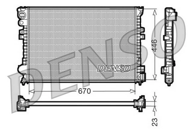 Radiatore Raffreddamento Motore AHE Per FIAT PANDA (141) 1100 40KW 54CV - Alluminio/Plastica, Codice OE 46777410