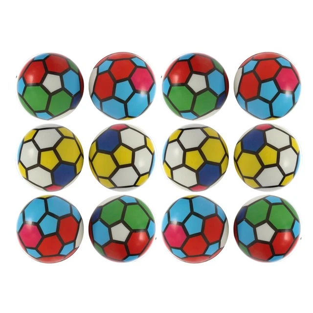 12 pz palla per sollievo stress elastica morbida esercizio calcio bambino a Z1V4