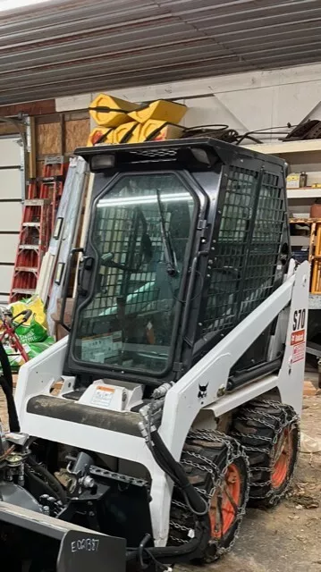 Bobcat S70 Skid Steer, only 87 hours on the loader, with 2 buckets and chains