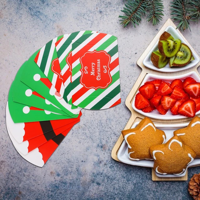 12 PIEZAS Embalaje Papel Caja Regalo Para Fiestas Navidad Accesorios Fiesta Santa