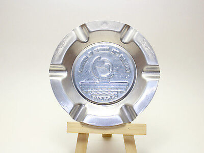 Chicago Museum of Science and industry Mid-Century 1950 Stamped Aluminum Ashtray