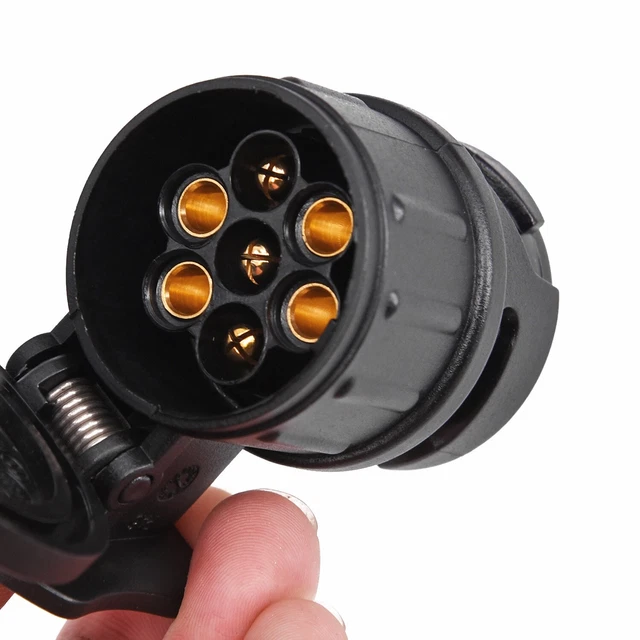 7 To 13 Pin Trailer Socket Adapter Plug - Towbar Electric Converter For Caravan & Towing