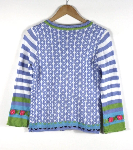 MissLook Cardigan Pull Bouton Femme Multicolore Floral Rayé Coton Sz M 10