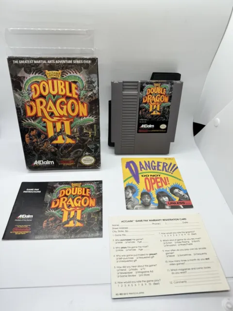 Double Dragon III: The Sacred Stones (Nintendo Nes) Complete CIB Great Shape!