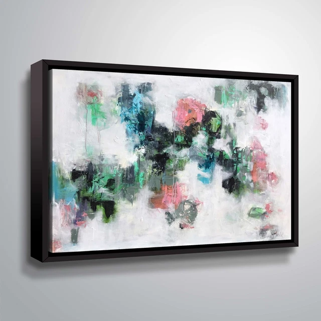 ArtWall Floral haze Gallery Wrapped Floater-framed Canvas -  Small