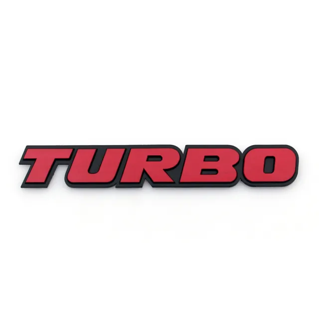 3D Aluminum Emblem Badge Sticker Decal Car Turbo Red For VW Volvo Hyundai