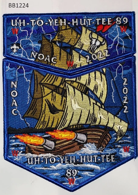 Boy Scout OA Flap Set Uh-To-Yeh-Hut-Tee Lodge 89 2022 NOAC