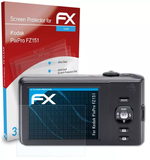 atFoliX Glass Protector for Kodak PixPro FZ55 9H Hybrid-Glass
