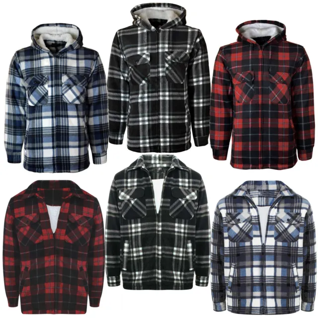 Mens Unisex Thick Sherpa Fleece Lined Jacket Hooded Soft Zip Winter Hoodie M-3XL