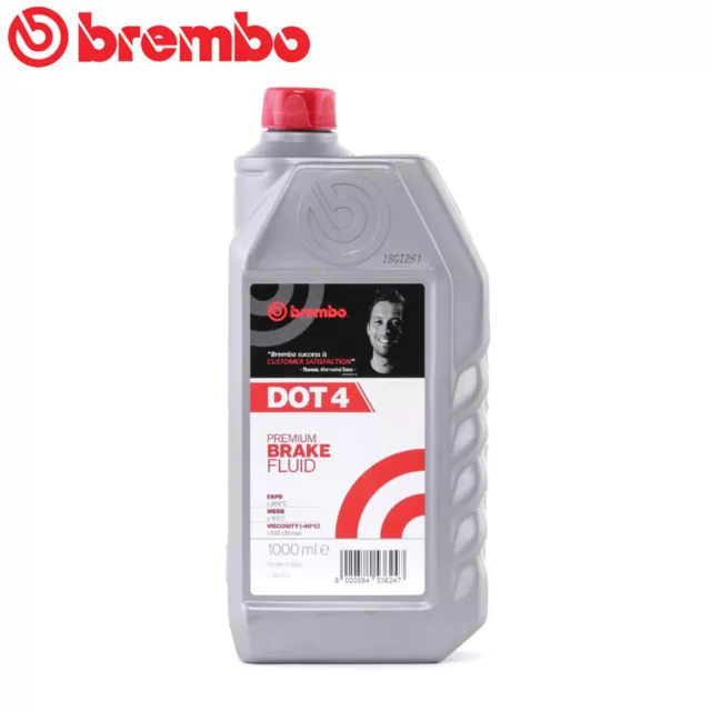 Brembo L04010 Olio Freni DOT 4 Ultra Performante 1 litro Auto e Moto Premium