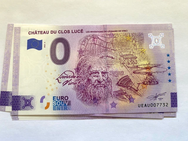 Billet Souvenir 0 Euro Italie Leonardo – Collection, Cadeau Original, Billet Touristique Non Valable