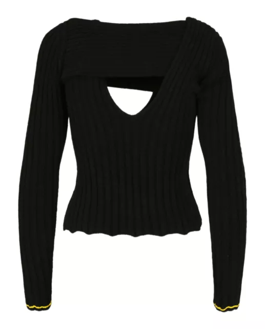 Bottega Veneta Womens Asymmetric V-Neck 2