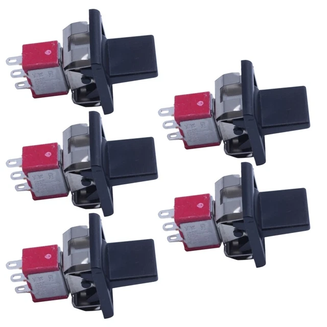 5X AC 250V/3A 125V/5A Momentary SPDT 3 Positions Toggle Switch T80-R F8Y6