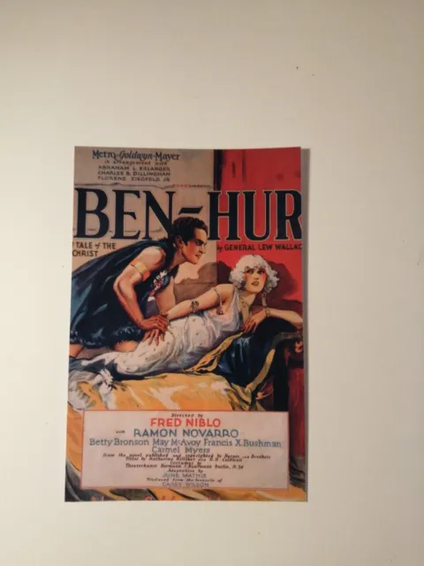 Ben Hur 1925 Promotional Movie Poster Fine Art Postcard Signed P&P