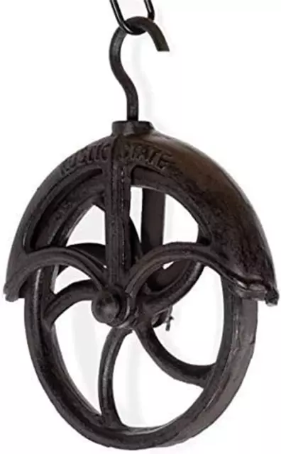 Makara Cast Iron Vintage Industrial Wheel Farmhouse Pulley 7 Inch