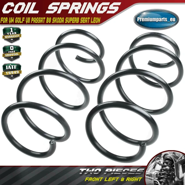 2X COIL SPRING Front Suspension for VW Golf VII Passat B8 Skoda Superb
