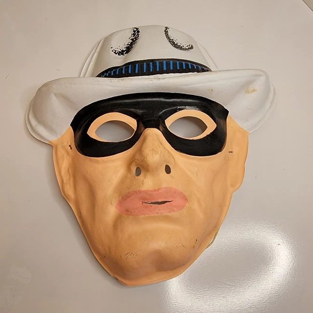 Vintage Lone Ranger Halloween Mask Play Dress Up Costume