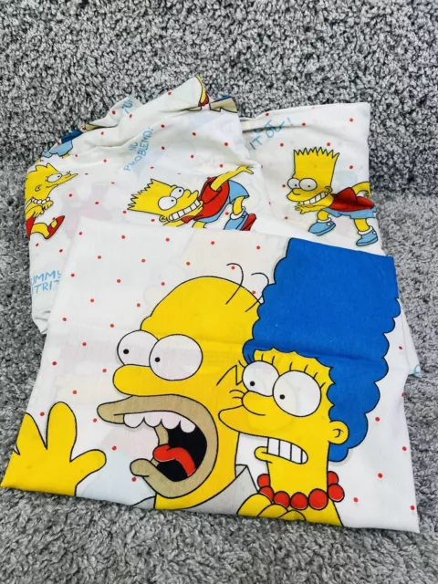 The Simpsons 3 Piece Twin Sheet Set  DreamStyles Vintage 1990 Homer Bart Marge