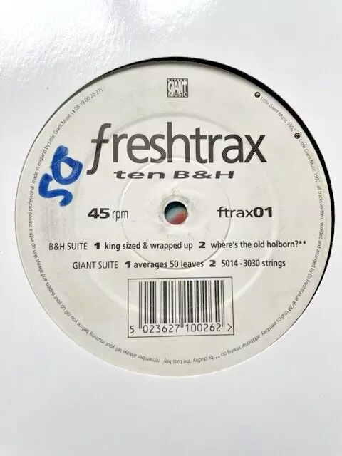 DJ Freshtrax - Ten B&H 12" Old Skool Hardcore Vinyl 1992 Little Giant Music 92