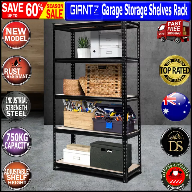 70cm Industrial Warehouse Shelving Racking Storage Garage Steel Metal Shelf Rack