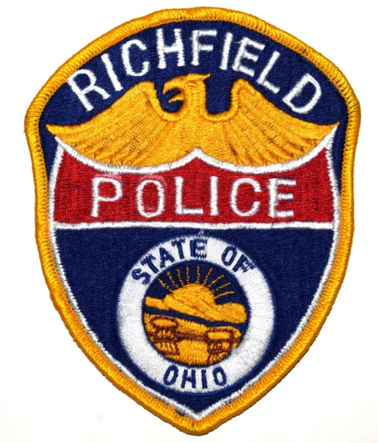 RICHFIELD OHIO OH Sheriff Police Patch STATE SEAL SUNRISE MOUNTAINS ~