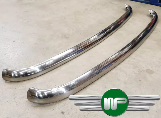 Classic Mini Bumper (Pair) Austin Morris Rover Cooper STAINLESS STEEL 58 - 96