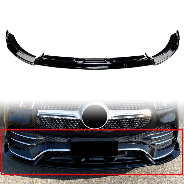 Paraurti anteriore Spoiler Labbro Per BMW E90 E92 E93 M3 2007-2013 Coupe Berlina Gloss Nero/Fibra di Carbonio Look Inferiore Splter K di Protezione  34