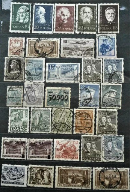Alte Briefmarken-POLEN 😉gestempelt ~~🧡💛🖤~💖💝