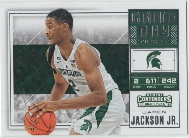 2018 Panini Contenders Draft Picks Jaren Jackson Jr Game Day Ticket #4