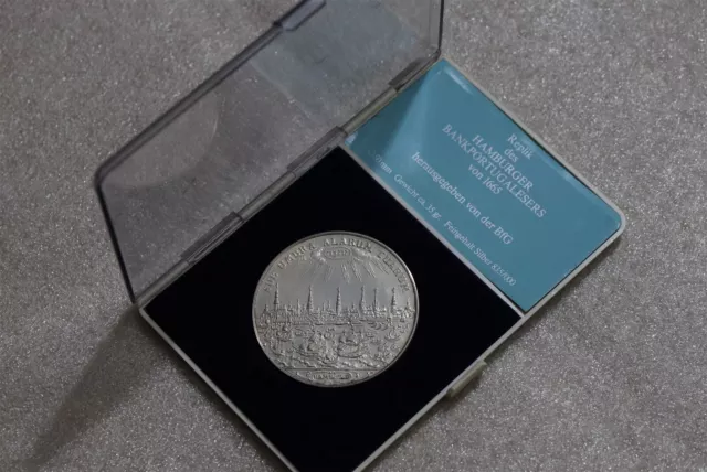 🧭 🇩🇪 Germany Hamburg Silver Medal 1975 In Box + Coa B63 #368