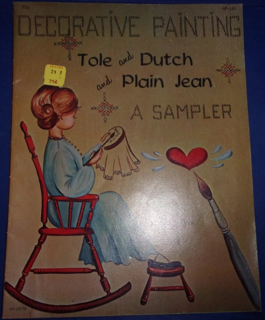 Folleto De Muestra De Pintura Decorativa 1969 Tole, Holandés Y Sencillo Jean
