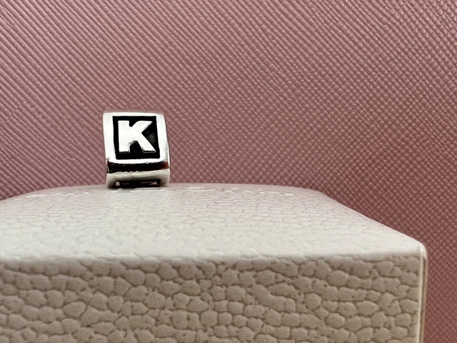 Pandora Sterling Silver Letter K Triangle Initial Charm790323k Authentic Retired