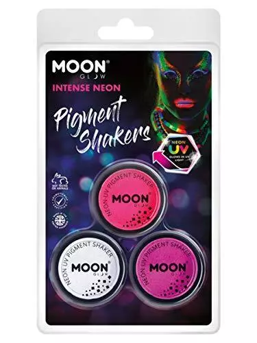 Smiffys Moon Glow Intense Neon UV Pigment Shakers,