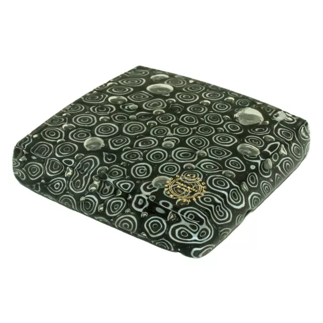 Murano Pisapapeles de Cristal Art Cristal Negro Blanco Hecho a Mano Millefiori