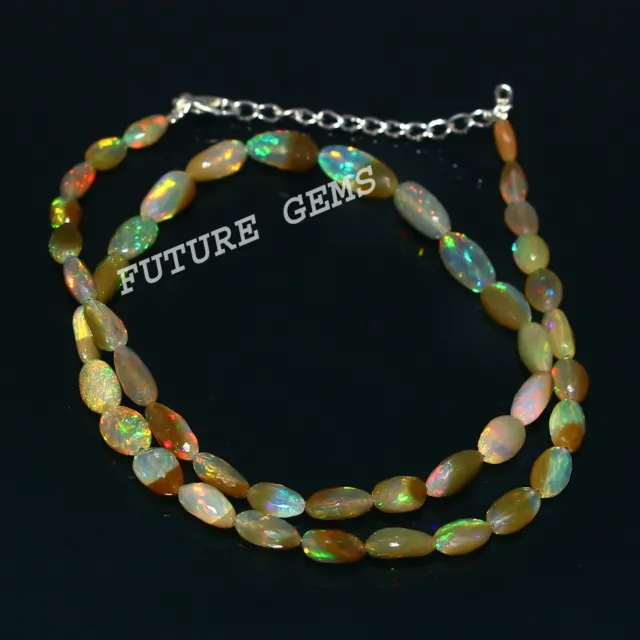 Ethiopian opal necklace opal stone opal galaxy opal opal gem blue fire  NP-608