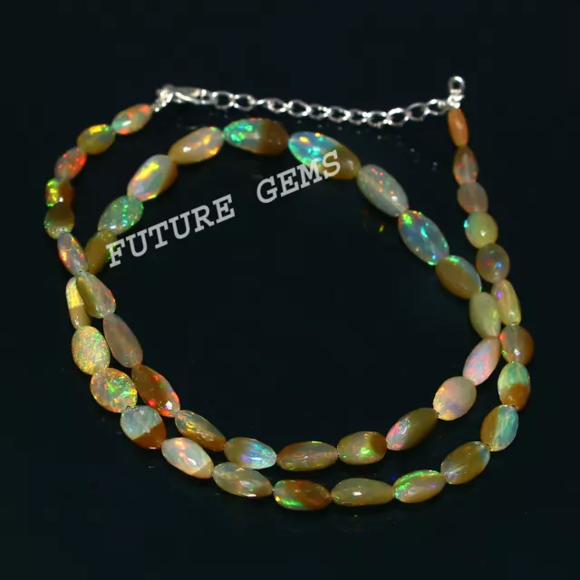 real opal necklace precious opal natural opal blue fire opal real opal  NP-608